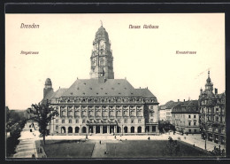 AK Dresden, Neues Rathaus Mit Ring- Und Kreuzstrasse  - Dresden