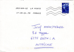 Auslands -Brief Von 76240 Bonsecours Mit Marke Blau 2024 - 2023-... Marianne De L’avenir