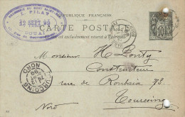 E692 Entier Postal Carte Lettre Brasserie Du Mont St Eloi - Cartoline Precursori