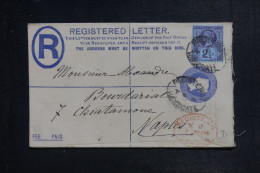 ROYAUME UNI - Entier Postal En Recommandé Pour Naples En 1894  - L 153185 - Interi Postali