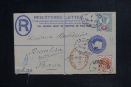 ROYAUME UNI - Entier Postal En Recommandé De Crediton Pour La France En 1897  - L 153186 - Interi Postali