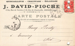 E694 Entier Postal Carte Lettre Quincaillerie J.DAVID PIOCHE Hirson - Vorläufer