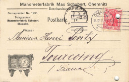 E698 Entier Postal Carte Lettre Manometerfabrik Max Schubert - Prephilately