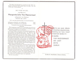 DP Margareta Julia Van Havermaet ° Belsele Sint-Niklaas 1903 † 1956 X Frans De Laet // Ruys Zaman - Images Religieuses