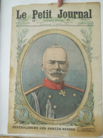 LE PETIT JOURNAL N°1373 – 15 AVRIL 1917 – GENERAL ALEXEIEF DE L'ARMEE RUSSE - RUSSIE - Le Petit Journal