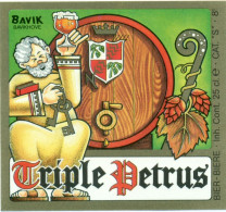Oud Etiket Bier Triple Petrus  - Brouwerij / Brasserie Bavik Te Bavikhove - Beer