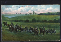AK Maschinengewehrabteilung Der Infanterie Geht In Stellung Vor  - Guerre 1914-18