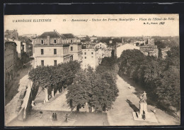 CPA Annonay, Statue Des Frères Montgolfier, Place De L`Hotel-de-Ville  - Annonay