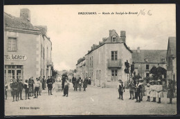 CPA Bazougers, Route De Soulgé-le-Bruant Et Hotel Leroy  - Andere & Zonder Classificatie