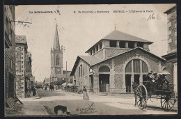 CPA Brehal, L`Eglise Et La Halle  - Brehal