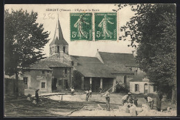 CPA Sérigny, L`Église Et La Mairie  - Autres & Non Classés