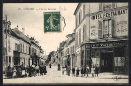 CPA Ermont, Rue De Sannois, Hotel-Restaurant M. Taffoureau  - Sannois