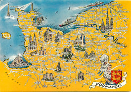 50 LA NORMANDIE CARTE GEOGRAPHIQUE - Autres & Non Classés