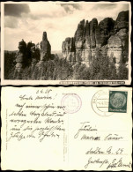 Ansichtskarte Bad Schandau SCHRAMMSTEINE TÜRME AM SCHRAMMTOR 1938 - Bad Schandau