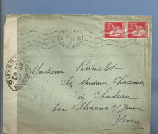 Rare  Enveloppe Envoyer  A Mr  Ramelot  Ouverture Par L Autorite Militaire 1940 Controle Poste Militaire - Documents