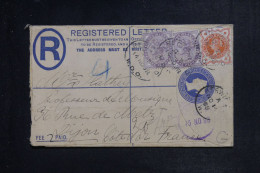 ROYAUME UNI - Entier Postal En Recommandé Pour La France En 1898  - L 153187 - Entiers Postaux