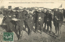 Grandes Manoeuvres Du Centre 1908 Groupe D' Officiers De La 13e Brigade Et Arbitres RV - Manoeuvres