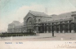 Charleroi.   -   La Gare.    -   1909   Naar   Liège - Charleroi