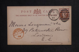 ROYAUME UNI - Entier Postal De Cambridge Pour Londres En 1884  - L 153191 - Entiers Postaux