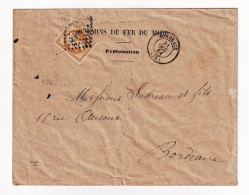 Lettre 1861 Bordeaux Gironde Chemins De Fer Du Midi Exploitation Napoléon III 10c - 1849-1876: Periodo Classico