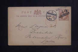 ROYAUME UNI - Entier Postal De Dundee Pour Londres En 1884  - L 153192 - Stamped Stationery, Airletters & Aerogrammes