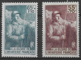 Lot N°224 N°386 à 387, Pour L'érections D'un Monument à La Gloire De L'infanterie (avec Charnière) - Unused Stamps