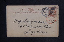 ROYAUME UNI - Entier Postal De Leicester Pour Londres En 1884  - L 153193 - Postwaardestukken