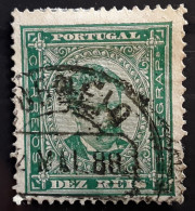 PORTUGAL 1882  D LUIZ I, Yvert  57 A, 10 R Vert Dentele 13 1/2   , BTB - Used Stamps