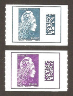 2018 - Paire Autoadhésifs  N° 1603 Et 1604  MARIANNE D'YZ 2 Valeurs NEUFS** LUXE MNH - Unused Stamps