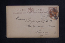 ROYAUME UNI - Entier Postal De Warring Pour Londres En 1884  - L 153198 - Entiers Postaux