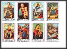 Manama - 3148b/ N° 368 A/H B Peinture Tableaux Christams 1970 Paintings RAPHAEL ** MNH Non Dentelé Imperf - Religione