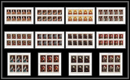Manama - 3155v/ N° 734/745 A English Queens And Kings British Royalty Royal ** MNH Feuille Complete (sheet) - Königshäuser, Adel