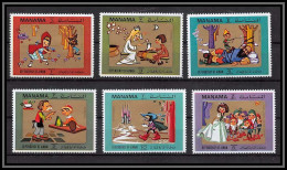Manama - 3107a/ N° 817/822 A Contes Fairy Tales 1971 Enfant Child ** MNH Pinocchio Snow White Cinderella  - Fairy Tales, Popular Stories & Legends