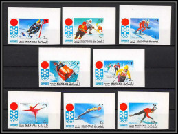 Manama - 3084u/ N° 562/569 B Jeux Olympiques (olympic Games) Sapporo 1972 Non Dentelé Imperf ** MNH Hockey Skating Ski - Manama