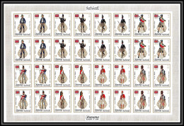 Manama - 3083z/ N°824/831 B British Military Uniforms Overprint Lions Uniformes ** MNH Non Dentelé Imperf Feuille Sheet - Militares