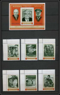 Manama - 3080/ N° 369/374 A + Bloc 92 A Roosevelt Overprint In Black Surchargé Charles De Gaulle ** MNH 1970 - De Gaulle (Général)