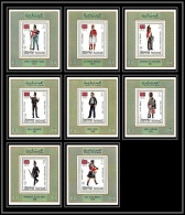 Manama - 3083c/ N° 592/599 British Military Uniforms Uniformes Militaires Deluxe Miniature Sheets ** MNH - Manama