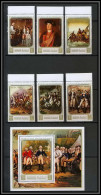 Manama - 3065d/ N° 793/798 + Bloc 158 A George Washington TABLEAU (PAINTING) Philadelphia's Exhibition 1976 ** MNH USA - Onafhankelijkheid USA