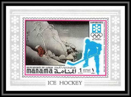 Manama - 3057f/ N°393 Ice Hockey Sapporo 1972 Jeux Olympiques Olympic Games Deluxe Miniature Sheet ** MNH  - Manama