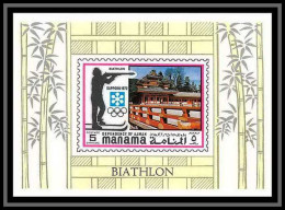 Manama - 3057c/ N° 380 Biathlon Sapporo 1972 Jeux Olympiques Olympic Games Deluxe Miniature Sheet ** MNH  - Manama