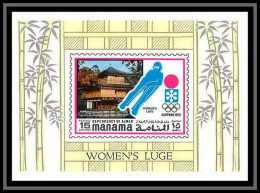 Manama - 3057b/ N° 385 Bobsleigh Bob Sapporo 1972 Jeux Olympiques Olympic Games Deluxe Miniature Sheet ** MNH  - Manama