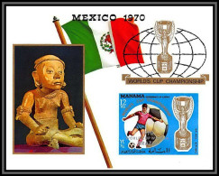 Manama - 3048/ Bloc N° 57 B Football Soccer) World Championship Mexico 1970 ** MNH Non Dentelé Imperf - 1970 – Mexico