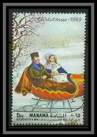 Manama - 3042a/ N° 223 Christmas Noel 1969 - The Road Winter Currier Ives Tableau (Painting) - Christmas