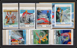 Manama - 3040y/ N° 618/623 B +129 B Jeux Olympiques Olympic Games Sapporo 72 Overprint Rotary ** MNH Non Dentelé Imperf - Manama