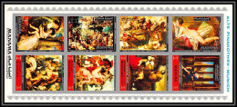 Manama - 3005/ N° 1248/1255 B Argent Rubens Peinture Tableaux Paintings Pinakothek Munich ** MNH  - Rubens