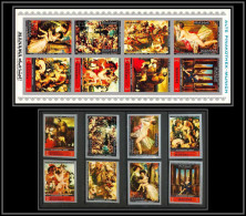 Manama - 3006a/ N° 1248/1255 B Bloc + Serie Rubens Peinture Tableaux Paintings Pinakothek Munich ** MNH  - Rubens