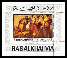 Ras Al Khaima - 510b/ Bloc N° 77 A MURILLO Peinture Tableau (Painting) Éliézer Et Rébecca Christmas ** MNH  - Religion