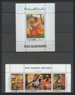 Ras Al Khaima - 511a/ N° 392 / 394 A + Bloc 82 A Peinture Tableaux Paintings Gauguin Neuf ** MNH  - Impresionismo