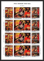 Ras Al Khaima - 511z N° 392/394 B Peinture Tableaux Paintings Gauguin Neuf ** MNH Feuille SheetNon Dentelé Imperf - Impressionisme