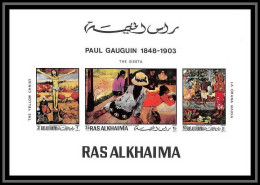 Ras Al Khaima - 512c/ N° 392 / 394 épreuve De Luxe / Deluxe Proof Peinture Tableaux Paintings Gauguin Neuf ** MNH  - Ras Al-Khaimah